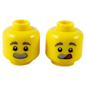 LEGO® Mini-Figurine Tête Deux Expressions Différentes (3G)