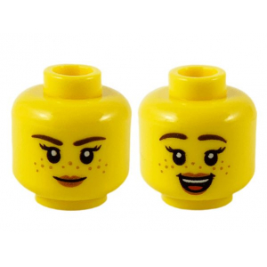 LEGO® Mini-Figurine Tête Femme Deux Expressions (3Y)