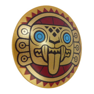 LEGO® Minifigure Shield Circular Convex Face with Gold Jagua