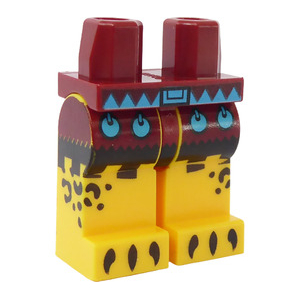 LEGO® Hips and Yellow Legs with Dark Azure Belt and Circles