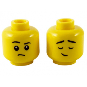 LEGO® Minifigure Haed Dual Sided Child Black Eyebrows