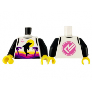 LEGO® Torso Female Wetsuit with Yellow Sun Black Dolphin