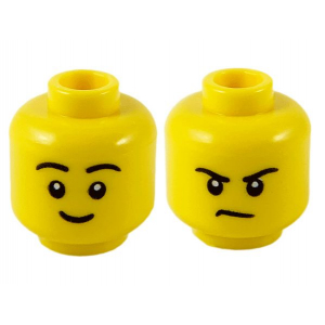 LEGO® Mini-Figurine Tête Homme 2 Expressions (5W)