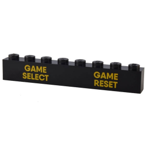 LEGO® Brique 1x8 Imprimée Game Select et Game Reset - Atari