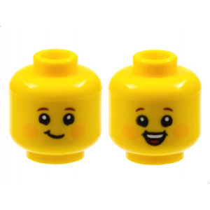 LEGO® Minifigure Head Dual Sided Child Reddish Eyebrows