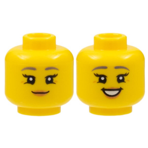 LEGO® Minifigure Head Dual Sided Female Dark Bluish Gray