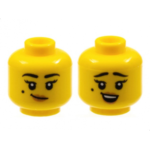 LEGO® Minifigure Head Dual Sided Female Black Eyebrows