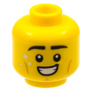 LEGO® Mini-Figurine Tête Sourire - Etoile Brillante (4U)