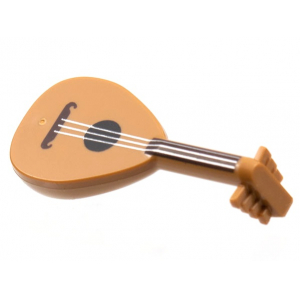 LEGO® Minifigure Utensil Lute with Dark Brown Neck and Silve