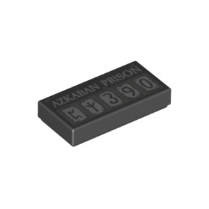 LEGO® Tile 1x2 with Groove with Light Bluish Gray Azkaban Pr