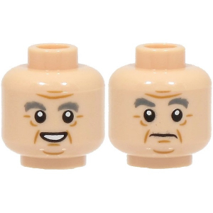 LEGO® Mini-Figurine Tête Homme 2 Expressions (5T)