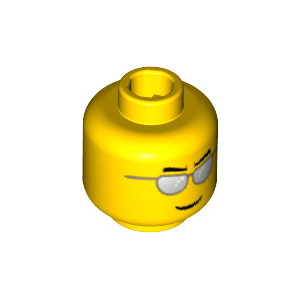 LEGO® Mini-Figurine Tête Avec Lunettes de Soleil (5Q)