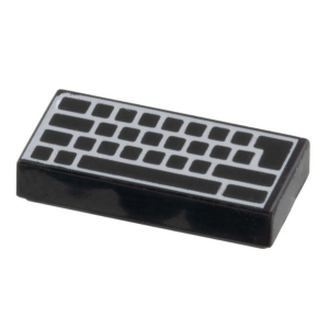 LEGO® Tile 1x2 with Groove with Computer Keyboard