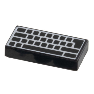 LEGO® Plate Lisse 1x2 Imprimée Clavier d'ordinateur