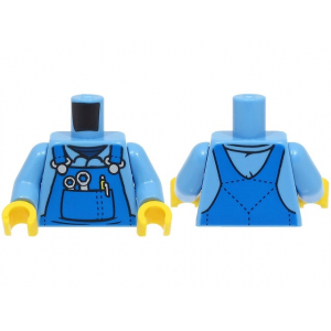 LEGO® Torso Overalls with Silver Wrenches and Fasteners