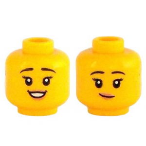 LEGO® Minifigure Head Dual Sided Female Black Eyebrows