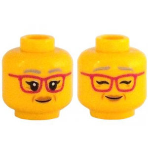 LEGO® Mini-Figurine Tête Femme Avec Deux Expressions (5J)