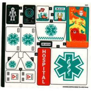 LEGO® Autocollant - Stickers 60330 Hôpital