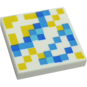 LEGO® Tile 2x2 with Groove with Minecraft Pixelated
