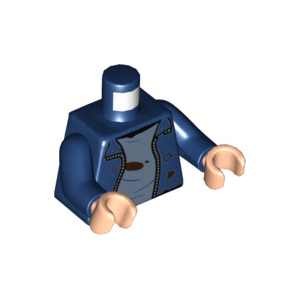 LEGO® Torso Jacket with Silver Zipper and Sand Blue Shirt
