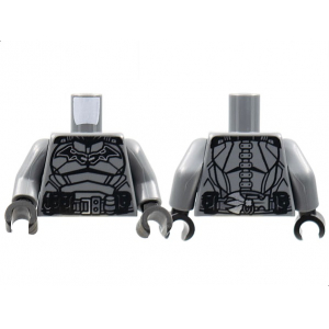 LEGO® Torso Armor Black with Silver Outline Panel Lines