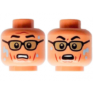 LEGO® Mini-Figurine Tête Homme Deux Expressions ( 5W)