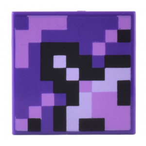 LEGO® Tile 2x2 with Groove with Minecraft Pixelated