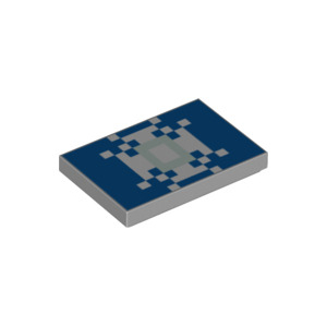 LEGO® Tile 2x3 with Minecraft Pixelated White