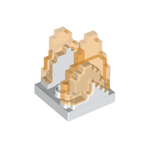 LEGO® Wave Pixelated Flame on Plate 2x2