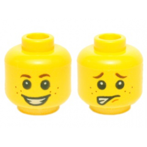 LEGO® Mini-Figurine Tête avec 2 Expressions (5G)