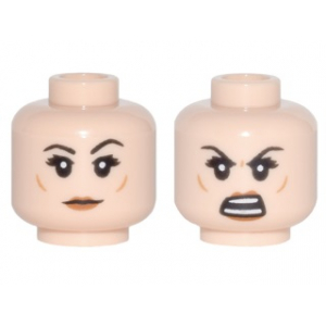 LEGO® Minifigure Head Dual Sided Female Black Eyebrows