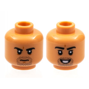 LEGO® Minifigure Head Dual Sided Black Eyebrows