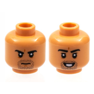 LEGO® Mini-Figurine Tête Homme Deux Expressions (1Z)