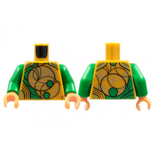 LEGO® Torso Armor Green and Gold Circles