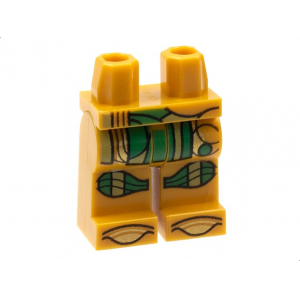 LEGO® Hips and Legs with Green and Tan Loincloth