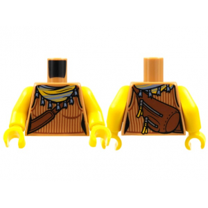 LEGO® Torso Female Tank Top with Reddish Brown Ribbing