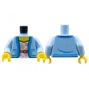 LEGO® Torso Female Jacket Open with Pockets over White