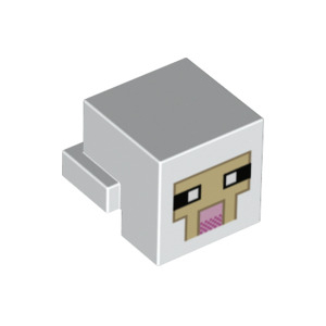 LEGO® Creature Head Pixelated with White Tan Sheep