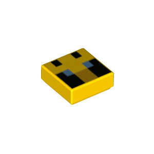 LEGO® Tile 1x1 with Groove with Passive Bee Eyex Minecraft