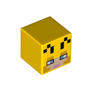 LEGO® Mini-Figurine Tête Pixélisé Minecraft avec 2 Antennes