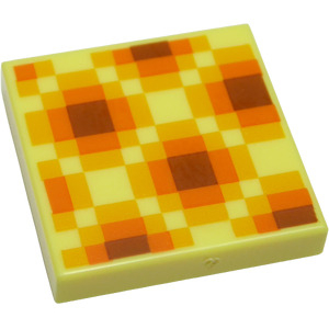 LEGO® Tile 2x2 with Groove with Minecraft Pixelated