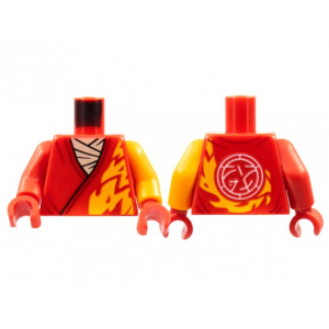 LEGO® Torso Tunic White Scarf Bright Light Orange