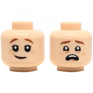LEGO® Minifigure Head Dual Sided Child Dark Orange