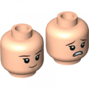 LEGO® Minifigure Head Dual Sided Child Reddish Brown