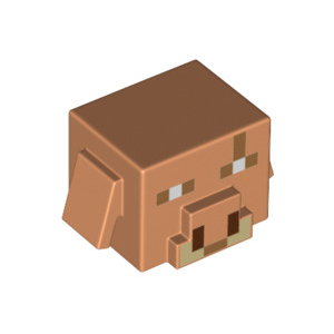 LEGO® Mini-Figurine Tête Minecraft Cochon Pixélisé