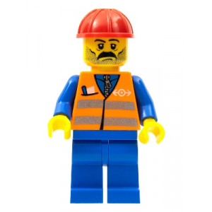 LEGO® Orange Vest with Safety Stripes Blue Legs