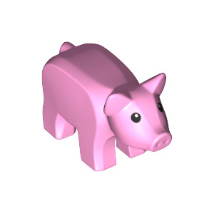 LEGO® Piglet with Black Eyes and White Pupils Pattern