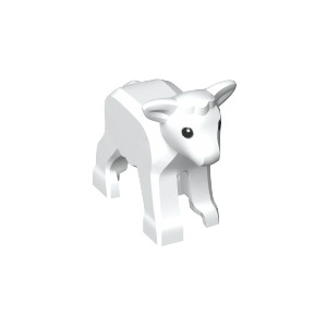 LEGO® Lamb with Black Eyes and White Pupils Pattern