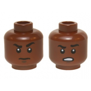 LEGO® Mini-Figurine Tête Homme 2 Expressions (1N)