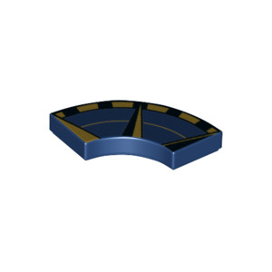 LEGO® Tile Round Corner 2x2 Macaroni with Gold and Black